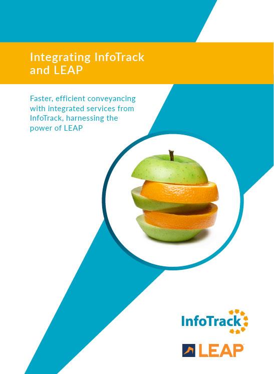 brochure cover for InfoTrack and LEAP integration